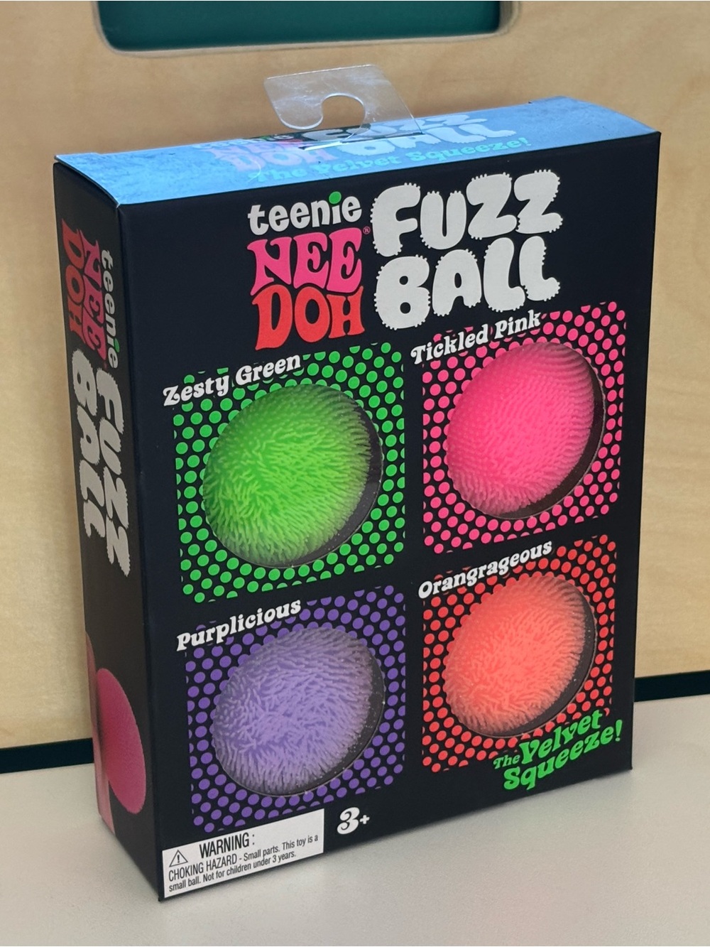 Needoh Fuzz ball teenie- Tickled Pink, Zesty Green, Purplicious, Orangegeous